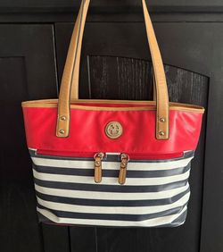 👜 Giani Bernini Striped Tote Purse – Red, White & Blue – $20