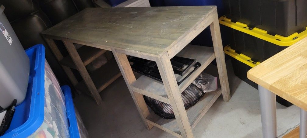 Custom Wood Desk/bar/ TV Stand