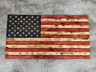 Handmade American Flag Wood Wall Art