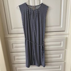Blue Tie-Belt Dress (size M)