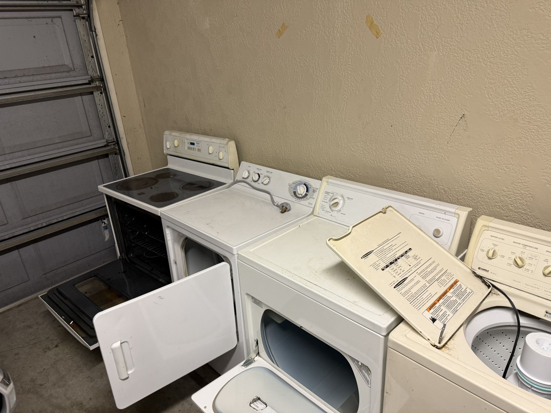 washer, dryers, Stove