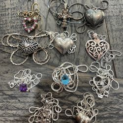 Sterling Chain And Pendant Lot