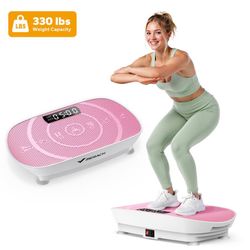 Vibration Plate Exercise Machine, Curved Vibration Plate for Lymphatic Drainage Weight Loss, Vibrating Plate with Real-Time Calorie Tracking on LED Di