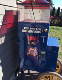 Vintage Antique peanut warmer carousel/cart on wheels