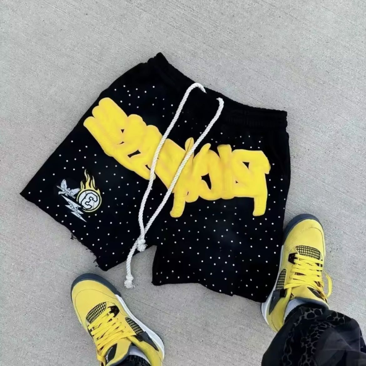 Y2K Harajuku Men's Shorts Letter-printed Sweatpants Fashion Quick-drying Shorts Street Hip Hop Breathable Loose Unisex Shorts
