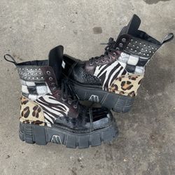 New Rock Vintage Boots Multi Color 