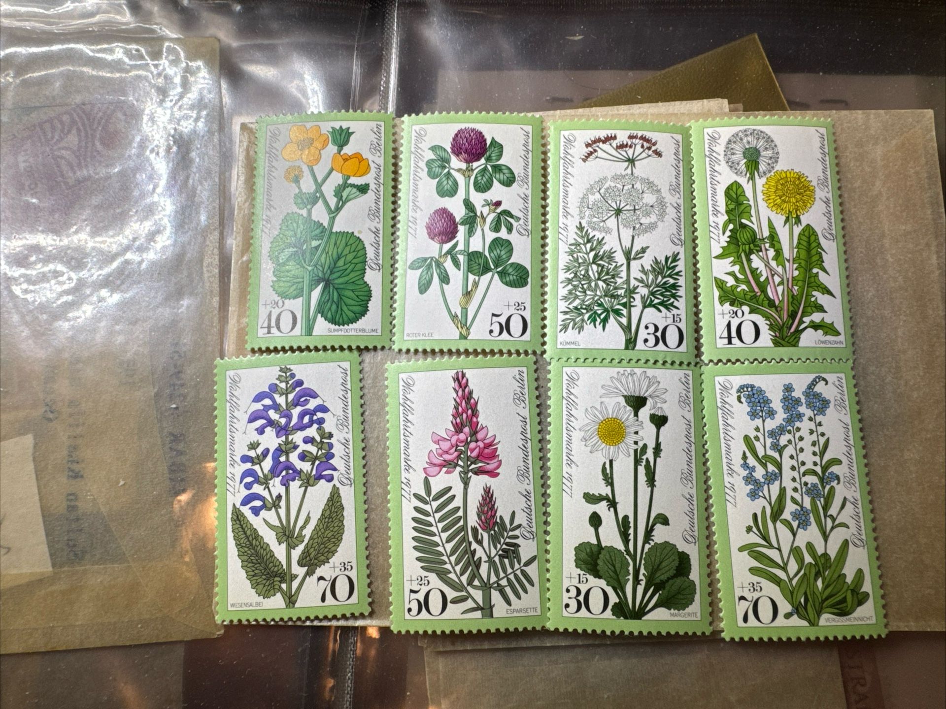 Germany Berlin 1975 Flowers Set,6 Stamps