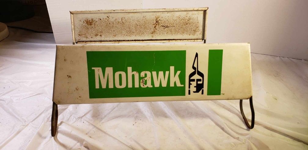 Vintage MOHAWK Display Tire Rack (double sided) with Indian Head