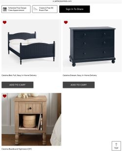 Pottery barn bedroom set.