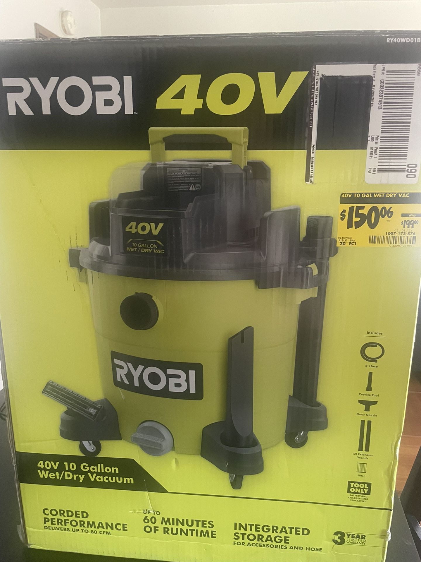 RYOBI  Wet/Dry Vacuum 