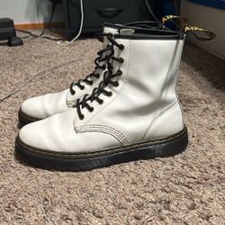 White Women’s Doc Martens 10