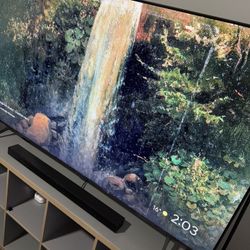 Like New Samsung 75" 4K Smart TV Pack w/ A-Series Soundbar & Stand