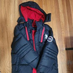U.S. Polo Assn. Puffer jacket, Black And Red, Small-Medium Men