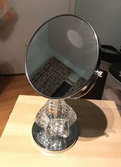 Makeup Mirror with Brush Holder