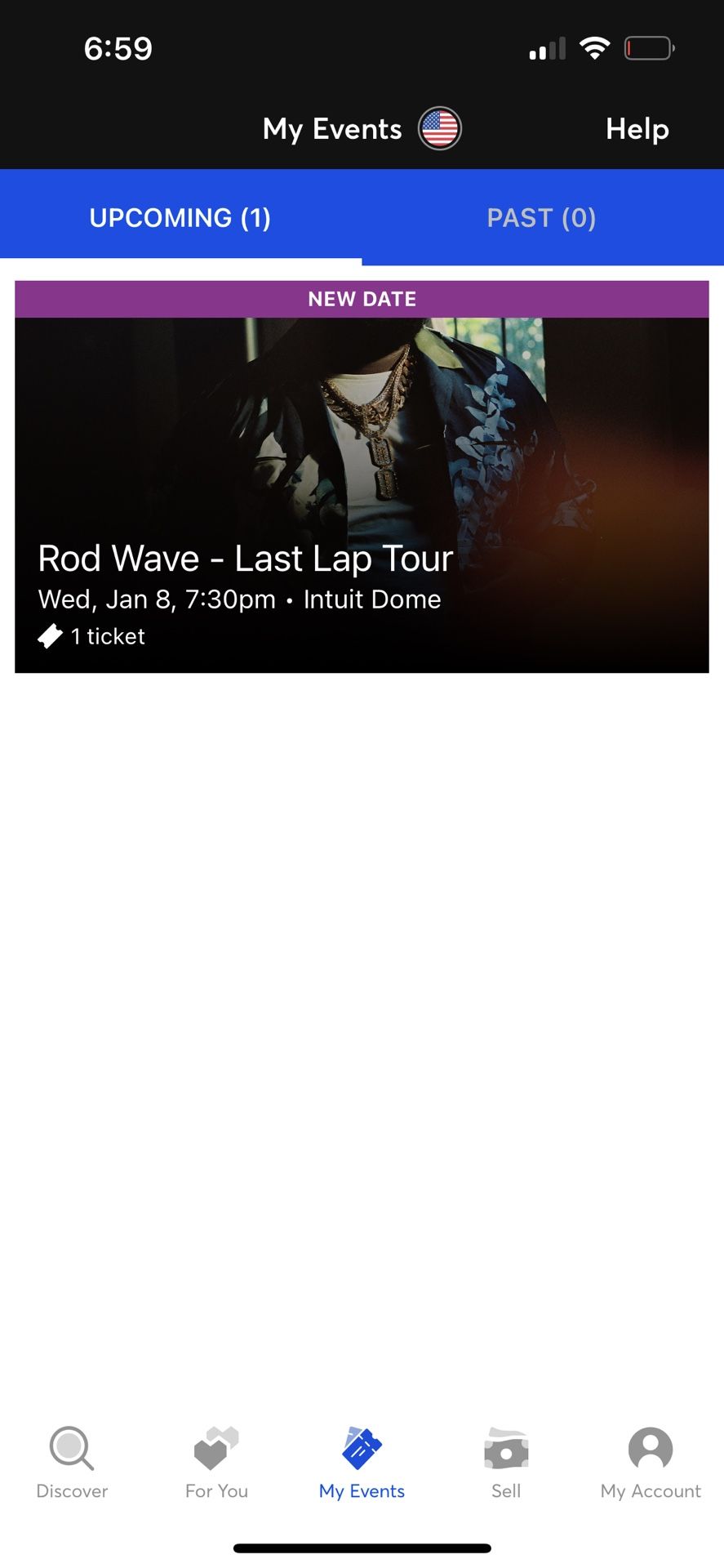 Rod Wave Floor Section Tickets La