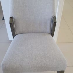 Brand New Dining Room and/or Accent Chair - Light Grey with Wooden Legs