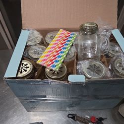 Mason Jar, Acme Drinking With Straw - 12 Pack