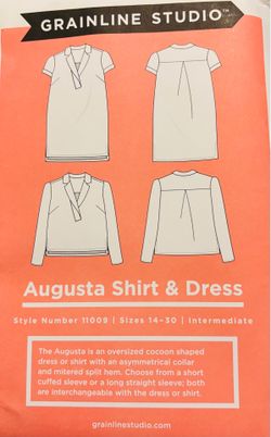 Plus Size Grainline Studio Augusta Shirt & Dress Pattern 14-30 Uncut