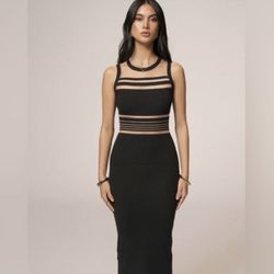 JLUXLABEL Black Strapless Maxi Dress BNWT