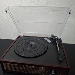Bluetooth Vinyl Record Player Turntable With Built In Speakers