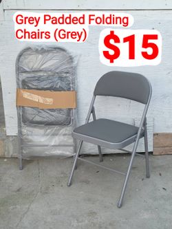 Folding Chairs with Padded Vinyl Cushion Chairs with Comfortable Cushion and Durable Steel Frame for Home and Office, for Indoor and Outdoor Events (G
