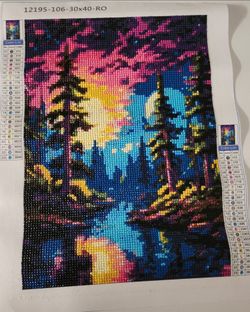 Completed Diamond Art Landscape