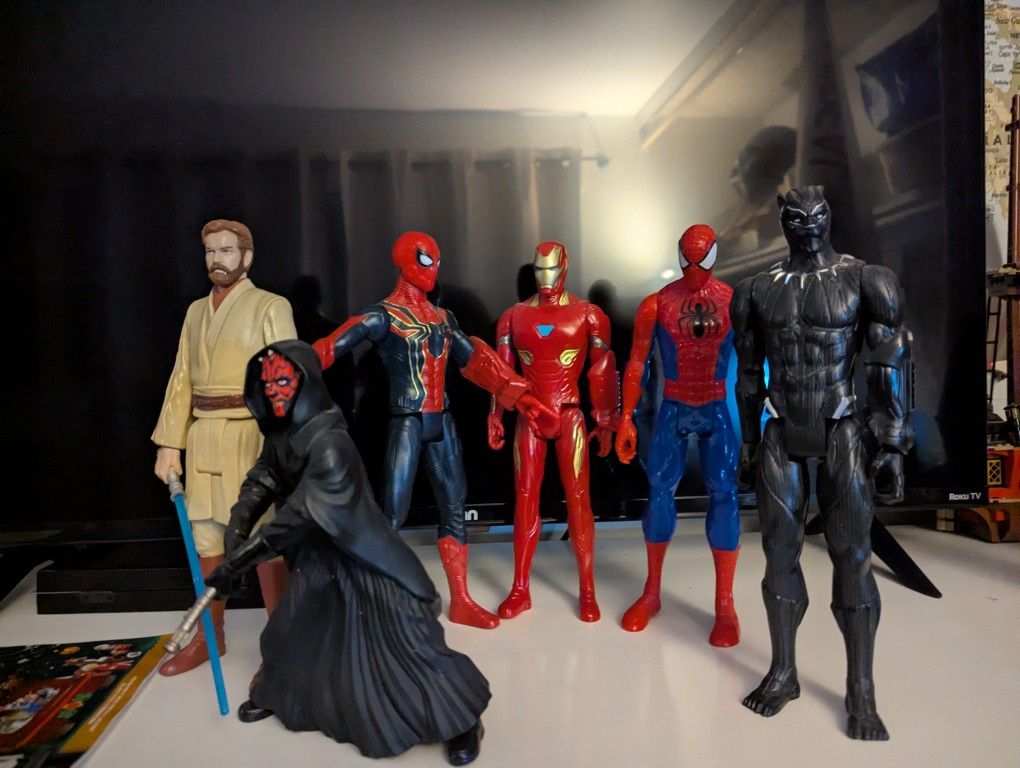 12" Star Wars And Marvel Figures