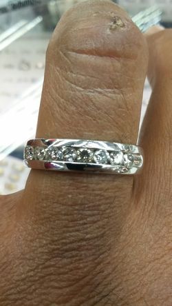 14k White Gold Ring 9.2 grams 1 ct Diamonds
