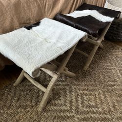 Animal Hide Pop Up Chairs 