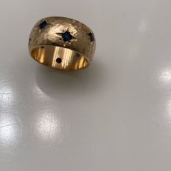 14k Gold Band/Sapphires 