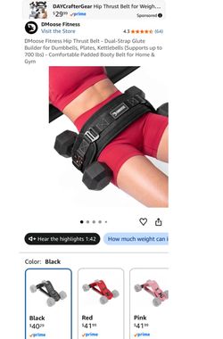 Hip thrust belt