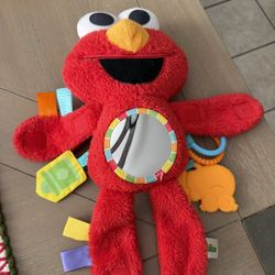Elmo Baby Toy Mirror Bright Starts Sesame Street Plush Soft