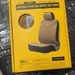 Carhartt Signature Auto Seat Cover: Brown, Nylon, Low Back, Water Repellent, Universal, 1 Pk