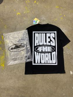 Corteiz Rules The World Black Graphic T-Shirt
