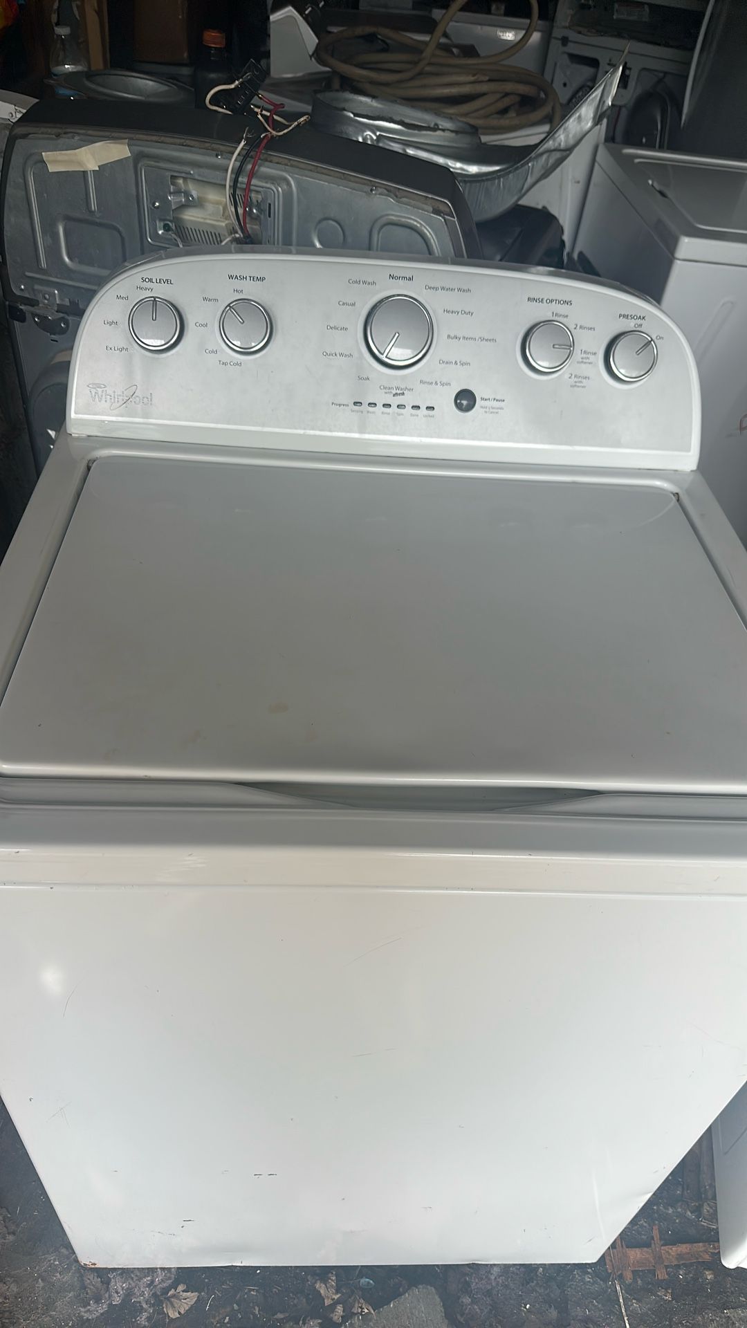 Whirlpool washer with warranty