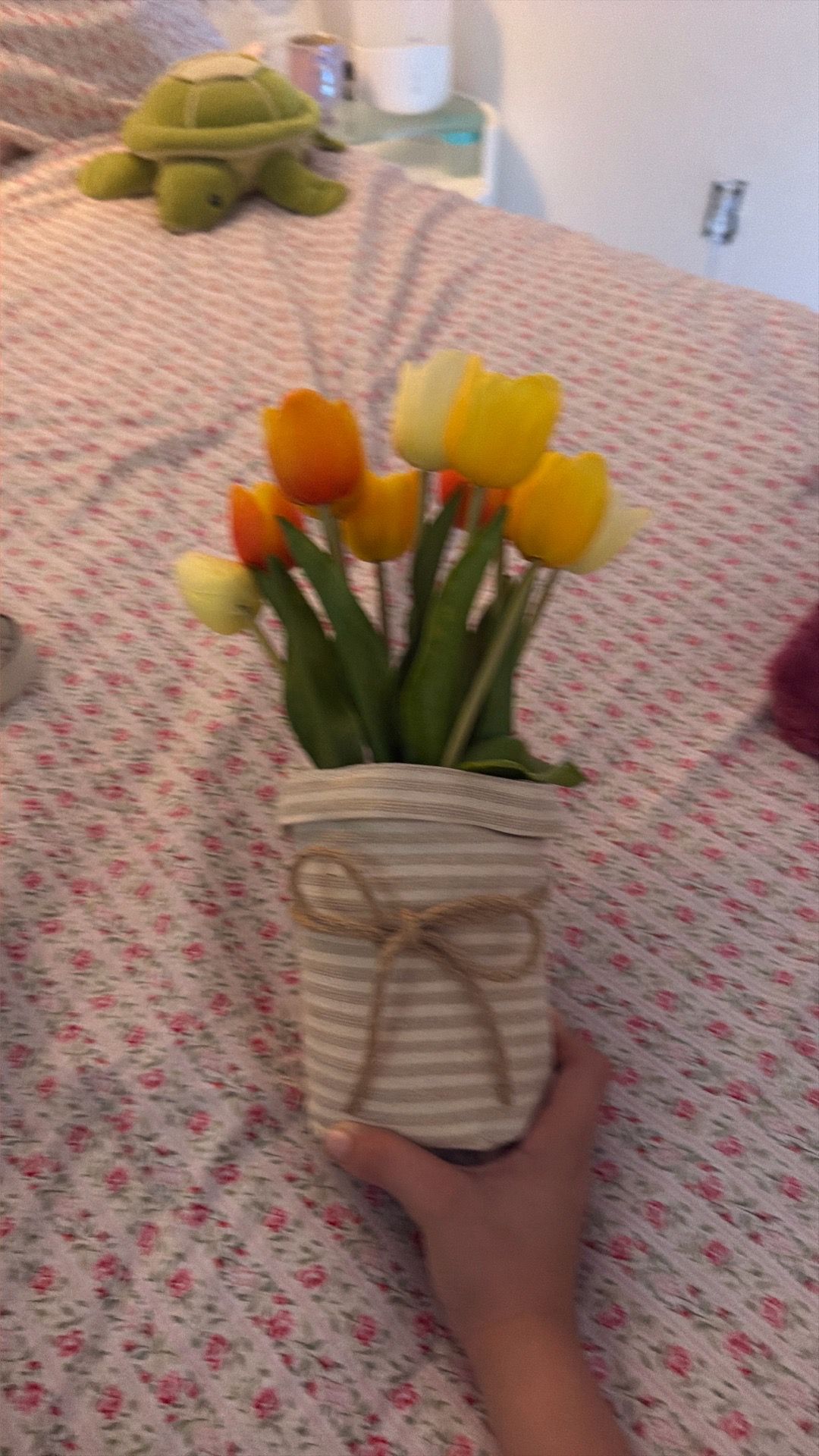 Yellow and orange tulips