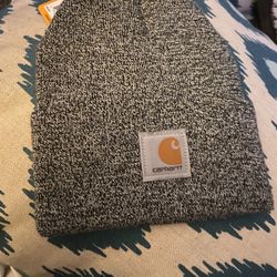 (A254)Mens Gray Beanie Hat By Carhartt NWTS