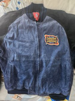 Vintage 2004 Super Bowl XXXVIII NFL Bomber Jacket XL Houston