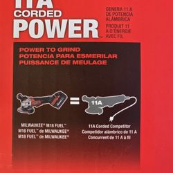 Milwaukee M18 FUEL 18V Brushless 4‑1/2"/5" Grinder w/ Paddle Switch (Tool‑Only