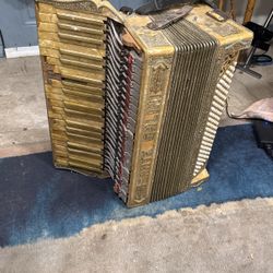 Vintage Italian Accordion.  Very Rare And Jewel Encrusted.    Fully Working.