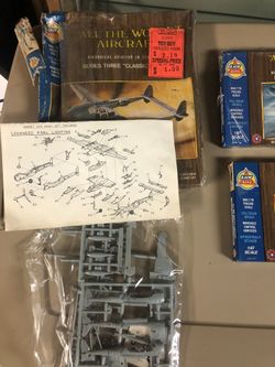 Vintage Airplane Model Kits 5 Kits In All 