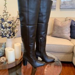 Leather Heel Chocolate Boots