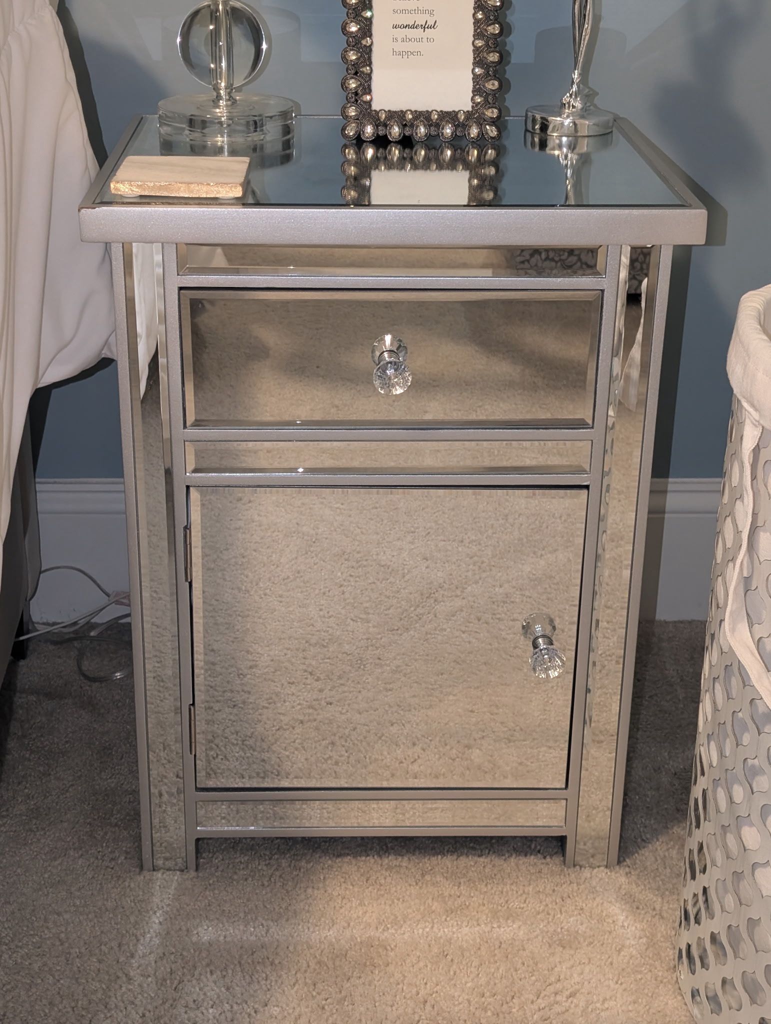 HomeGoods Mirrored Nightstand