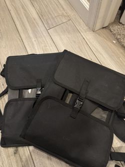 2 black car Seat Travel Trays