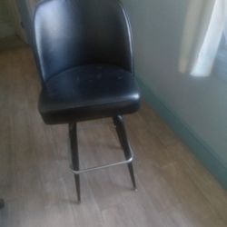 Black Leather Bar Stools 