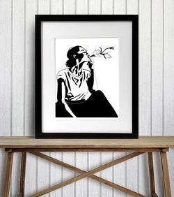 New 8x10” art print Fresh Air" Ink Drawing: Art Print