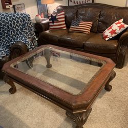 large Glass coffee table 