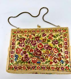 Floral Tapestry Purse - Japan 1950s