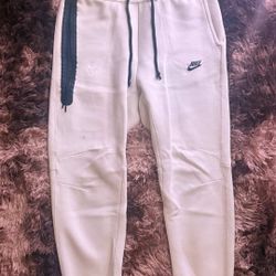 Cream Nike Tech Pants