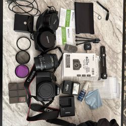 Canon EOS Rebel T6 Complete Rig with 2x Additional Professional Lenses